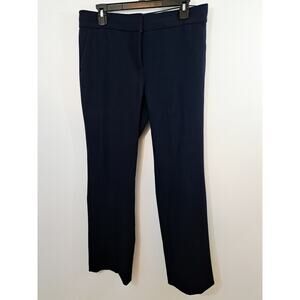 J. Crew 365 Women's Edie Navy Blue Mid-Rise Straight Leg Pants In Size 10